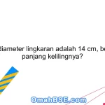 16. Jika diameter lingkaran adalah 14 cm, berapakah panjang kelilingnya?