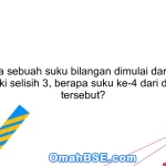 33. Jika sebuah suku bilangan dimulai dari 2 dan memiliki selisih 3, berapa suku ke-4 dari deretan tersebut?