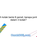 4. Sebuah kotak berisi 8 pensil, berapa jumlah pensil dalam 3 kotak?