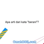 Apa arti dari kata "berani"?