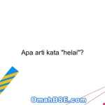 Apa arti kata "helai"?