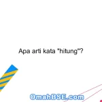 Apa arti kata "hitung"?