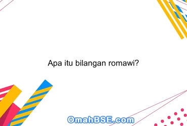 Apa itu bilangan romawi?