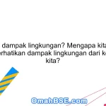 Apa itu dampak lingkungan? Mengapa kita harus memperhatikan dampak lingkungan dari kegiatan kita?