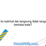 Apa itu kalimat tak langsung tidak langsung berkata-kata?