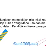 Apa itu kegiatan mempelajari nilai-nilai ketaqwaan terhadap Tuhan Yang Maha Esa dan mengapa penting dalam Pendidikan Kewarganegaraan?