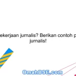 Apa itu pekerjaan jurnalis? Berikan contoh pekerjaan jurnalis!