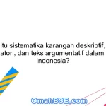 Apa itu sistematika karangan deskriptif, teks eksplanatori, dan teks argumentatif dalam Bahasa Indonesia?