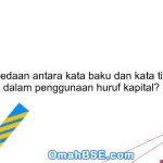 Apa perbedaan antara kata baku dan kata tidak baku dalam penggunaan huruf kapital?