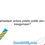 Apa perbedaan antara pidato politik dan pidato keagamaan?