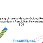 Apa yang dimaksud dengan Gotong Royong Rumahtangga dalam Pendidikan Kewarganegaraan di SD?