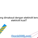 Apa yang dimaksud dengan elektrolit lemah dan elektrolit kuat?