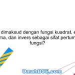 Apa yang dimaksud dengan fungsi kuadrat, eksponen, logaritma, dan invers sebagai sifat pertumbuhan fungsi?