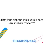 Apa yang dimaksud dengan jenis teknik pasang dalam seni mozaik modern?