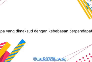 Apa yang dimaksud dengan kebebasan berpendapat?