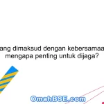 Apa yang dimaksud dengan kebersamaan dan mengapa penting untuk dijaga?