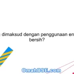 Apa yang dimaksud dengan penggunaan energi yang bersih?