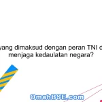 Apa yang dimaksud dengan peran TNI dalam menjaga kedaulatan negara?