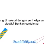 Apa yang dimaksud dengan seni kriya anyaman plastik? Berikan contohnya.