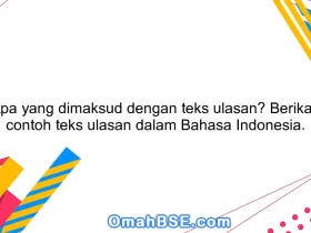 Apa yang dimaksud dengan teks ulasan? Berikan contoh teks ulasan dalam Bahasa Indonesia.