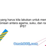 Apa yang harus kita lakukan untuk menjaga keharmonisan antara agama, suku, dan ras dalam IPS?