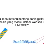 Apa yang kamu ketahui tentang peninggalan budaya Indonesia yang masuk dalam Warisan Dunia UNESCO?