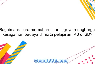 Bagaimana cara memahami pentingnya menghargai keragaman budaya di mata pelajaran IPS di SD?