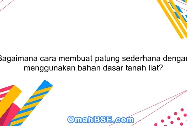 Bagaimana cara membuat patung sederhana dengan menggunakan bahan dasar tanah liat?