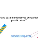 Bagaimana cara membuat vas bunga dari gelas plastik bekas?