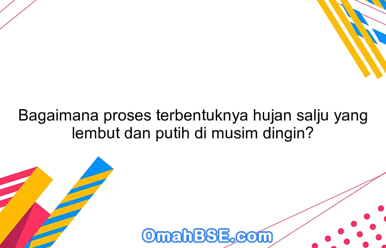 Bagaimana proses terbentuknya hujan salju yang lembut dan putih di musim dingin?