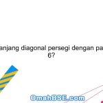 Berapa panjang diagonal persegi dengan panjang sisi 6?