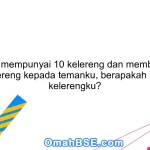 Jika aku mempunyai 10 kelereng dan memberikan 3 kelereng kepada temanku, berapakah sisa kelerengku?