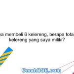 Jika saya membeli 6 kelereng, berapa total jumlah kelereng yang saya miliki?