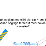 Jika sebuah segitiga memiliki sisi-sisi 4 cm, 5 cm, dan 6 cm, apakah segitiga tersebut merupakan segitiga siku-siku?