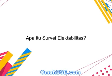 Apa itu Survei Elektabilitas?