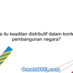 Apa itu keadilan distributif dalam konteks pembangunan negara?