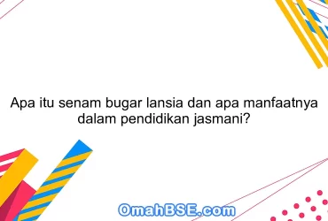 Apa itu senam bugar lansia dan apa manfaatnya dalam pendidikan jasmani?