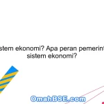 Apa itu sistem ekonomi? Apa peran pemerintah dalam sistem ekonomi?