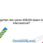 Apa pengertian dan peran ASEAN dalam hubungan internasional?