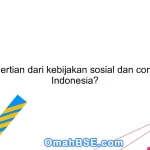 Apa pengertian dari kebijakan sosial dan contohnya di Indonesia?