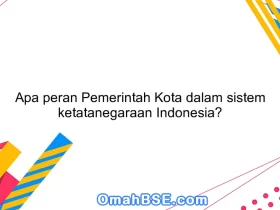 Apa peran Pemerintah Kota dalam sistem ketatanegaraan Indonesia?