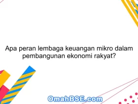 Apa peran lembaga keuangan mikro dalam pembangunan ekonomi rakyat?