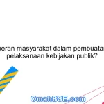 Apa peran masyarakat dalam pembuatan dan pelaksanaan kebijakan publik?