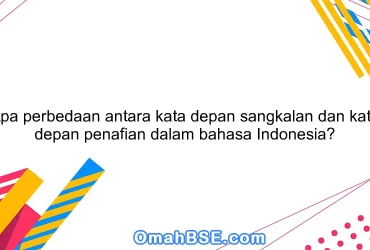 Apa perbedaan antara kata depan sangkalan dan kata depan penafian dalam bahasa Indonesia?