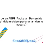 Apa saja peran ABRI (Angkatan Bersenjata Republik Indonesia) dalam sistem pertahanan dan keamanan negara?