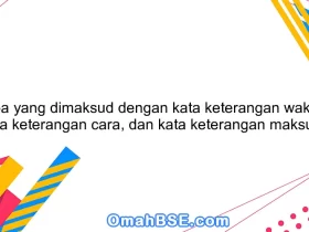 Apa yang dimaksud dengan kata keterangan waktu, kata keterangan cara, dan kata keterangan maksud?