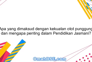 Apa yang dimaksud dengan kekuatan otot punggung dan mengapa penting dalam Pendidikan Jasmani?