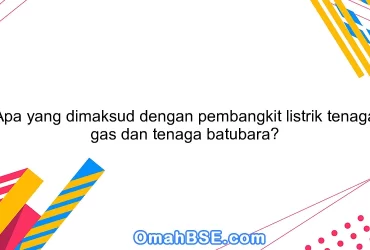 Apa yang dimaksud dengan pembangkit listrik tenaga gas dan tenaga batubara?