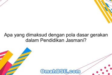 Apa yang dimaksud dengan pola dasar gerakan dalam Pendidikan Jasmani?