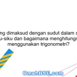 Apa yang dimaksud dengan sudut dalam segitiga siku-siku dan bagaimana menghitungnya menggunakan trigonometri?